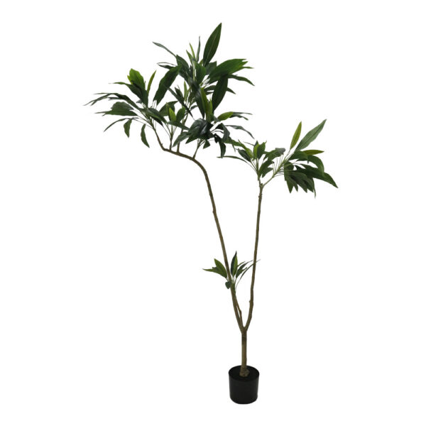 THIN IRON ΤΕΧΝΗΤΟ ΦΥΤΟ ΣΕ ΓΛΑΣΤΡΑ 180cm PVC ΠΡΑΣΙΝΟ ΜΑΥΡΟ ΤΣΙΜΕΝΤΟ 030845 - Image 2