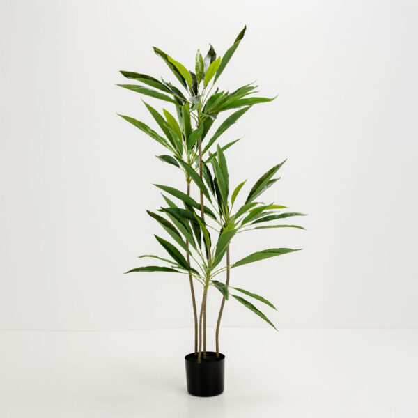 VELVET TREE ΔΕΝΤΡΟ ΤΕΧΝΗΤΟ ΣΕ ΓΛΑΣΤΡΑ 120cm PVC ΠΡΑΣΙΝΟ ΜΑΥΡΟ ΤΣΙΜΕΝΤΟ 030848 - Image 5