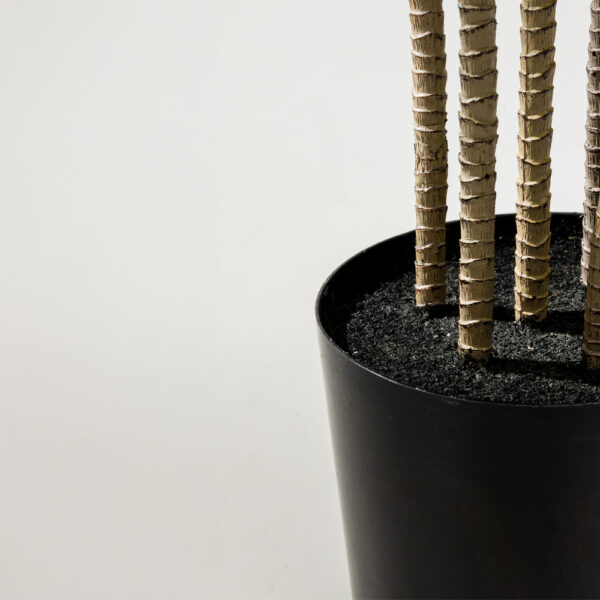 VELVET TREE ΔΕΝΤΡΟ ΤΕΧΝΗΤΟ ΣΕ ΓΛΑΣΤΡΑ 120cm PVC ΠΡΑΣΙΝΟ ΜΑΥΡΟ ΤΣΙΜΕΝΤΟ 030848 - Image 8