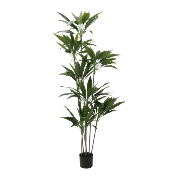 VELVET TREE ΔΕΝΤΡΟ ΤΕΧΝΗΤΟ ΣΕ ΓΛΑΣΤΡΑ 160cm PVC ΠΡΑΣΙΝΟ ΜΑΥΡΟ ΤΣΙΜΕΝΤΟ 030850 - Image 2