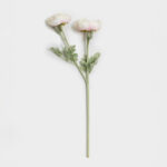 RANUNCULUS ΛΟΥΛΟΥΔΙ ΤΕΧΝΗΤΟ 58cm POLYESTER ΡΟΖ ΛΕΥΚΟ ΠΡΑΣΙΝΟ 030886 - Image 4