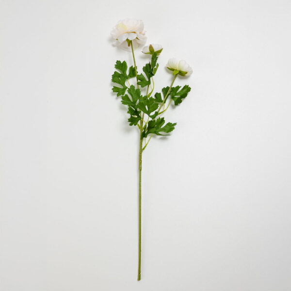 RANUNCULUS ΛΟΥΛΟΥΔΙ ΤΕΧΝΗΤΟ 61cm POLYESTER ΛΕΥΚΟ ΠΡΑΣΙΝΟ 030887 - Image 5