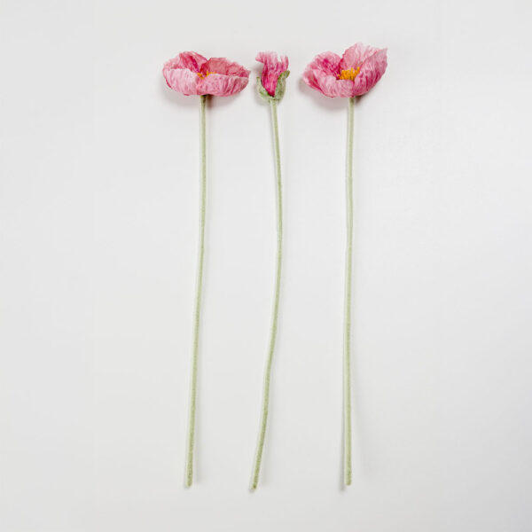 POPPY ΛΟΥΛΟΥΔΙ ΤΕΧΝΗΤΟ 61cm POLYESTER ΡΟΖ ΣΚΟΥΡΟ 030891 - Image 6