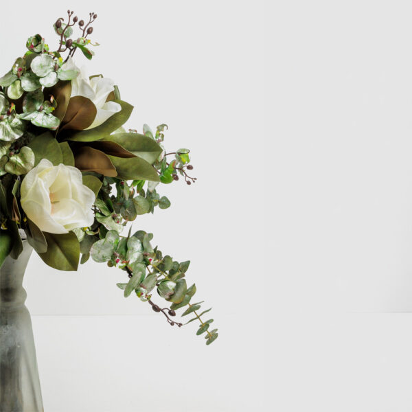 MAGNOLIA ΛΟΥΛΟΥΔΙ ΤΕΧΝΗΤΟ 71cm POLYESTER ΜΠΕΖ ΠΡΑΣΙΝΟ 030928 - Image 9