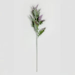 SENECIO CINERARIA ΚΛΑΔΙ ΤΕΧΝΗΤΟ 76cm POLYESTER ΠΡΑΣΙΝΟ ΜΩΒ 030973 - Image 5