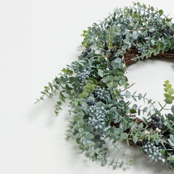 EUCALYPTUS 48 ΣΤΕΦΑΝΙ ΔΙΑΚΟΣΜΗΣΗΣ 48x48cm PVC ΠΡΑΣΙΝΟ 031050 - Image 5