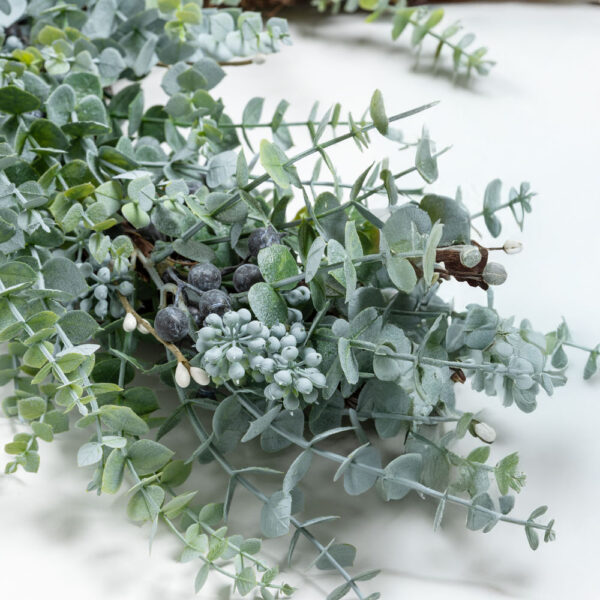 EUCALYPTUS 48 ΣΤΕΦΑΝΙ ΔΙΑΚΟΣΜΗΣΗΣ 48x48cm PVC ΠΡΑΣΙΝΟ 031050 - Image 6