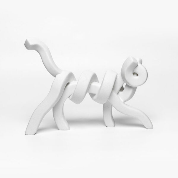 BELMA ΔΙΑΚΟΣΜΗΤΙΚΟ ΓΑΤΑ 30x8x22cm POLYRESIN ΛΕΥΚΟ 031111 - Image 5