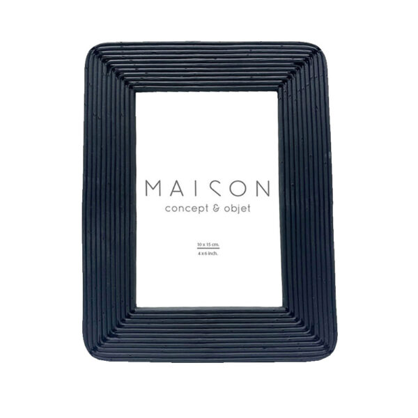 EDWARD ΚΟΡΝΙΖΑ 16x2x21cm POLYRESIN ΜΑΥΡΟ ΓΥΑΛΙ 031121 - Image 2