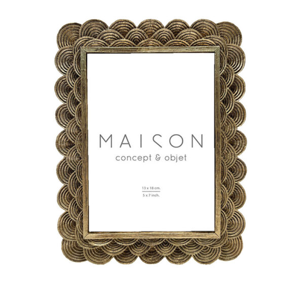 BECALI ΚΟΡΝΙΖΑ 18x2x23cm POLYRESIN ΧΡΥΣΟ ΓΥΑΛΙ 031138 - Image 2
