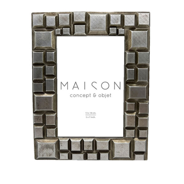KEVAN ΚΟΡΝΙΖΑ 18x2x24cm POLYRESIN ΑΣΗΜΙ ΓΥΑΛΙ 031150 - Image 2