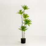 FATSIA ΔΕΝΤΡΟ ΤΕΧΝΗΤΟ ΣΕ ΓΛΑΣΤΡΑ 110cm ΥΦΑΣΜΑ ΠΡΑΣΙΝΟ PVC 031320 - Image 4