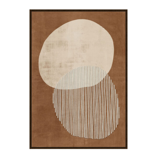 CONVEX ΠΙΝΑΚΑΣ ΔΙΑΚΟΣΜΗΣΗΣ 60x90x4cm ΚΑΜΒΑΣ TERRACOTTA ΜΠΕΖ MDF ΚΑΦΕ 031349 - Image 3