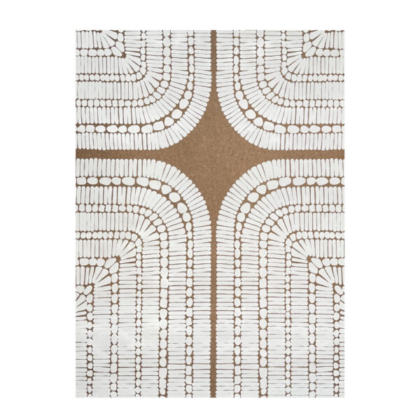 NEW AGE ΠΙΝΑΚΑΣ ΔΙΑΚΟΣΜΗΣΗΣ 80x120x4cm ΚΑΜΒΑΣ ΜΠΕΖ ΚΑΦΕ ΞΥΛΟ ΚΑΦΕ 031354 - Image 9