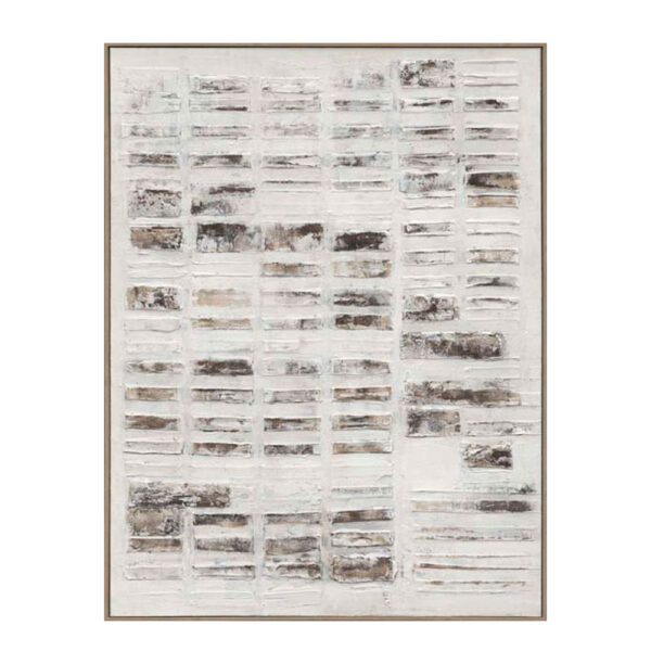 ELYSIAN ΠΙΝΑΚΑΣ ΔΙΑΚΟΣΜΗΣΗΣ 90x120x5cm ΚΑΜΒΑΣ ΛΕΥΚΟ ΜΠΕΖ ΚΑΦΕ ΓΚΡΙ ΞΥΛΟ ΦΥΣΙΚΟ 031417 - Image 3