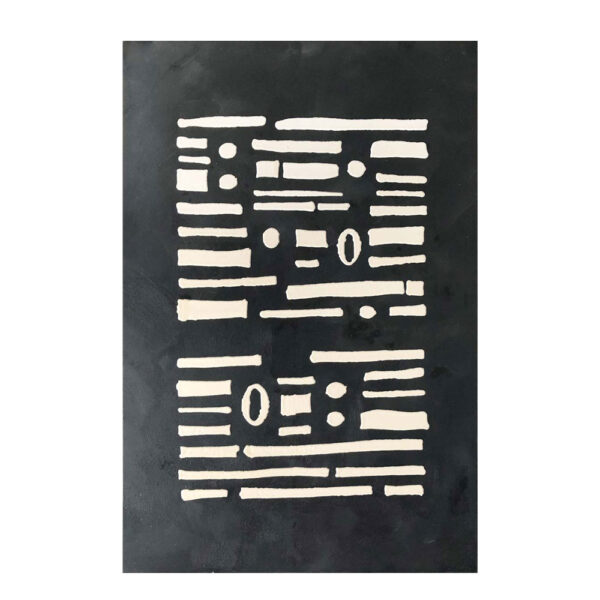 IMPRINT DARK ΠΙΝΑΚΑΣ ΔΙΑΚΟΣΜΗΣΗΣ 80x120x4cm ΚΑΜΒΑΣ ΜΑΥΡΟ ΛΕΥΚΟ MDF 031434 - Image 3