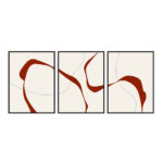 RENEWAL ΠΙΝΑΚΑΣ SET 3ΤΜΧ 80x180x4cm ΚΑΜΒΑΣ ΛΕΥΚΟ ΜΠΟΡΝΤΩ MDF ΜΑΥΡΟ 031438 - Image 3
