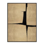 ATTRACTION ΠΙΝΑΚΑΣ ΔΙΑΚΟΣΜΗΣΗΣ 90x120x4cm ΚΑΜΒΑΣ ΧΡΥΣΟ ΜΑΥΡΟ MDF ΜΑΥΡΟ 031439 - Image 3