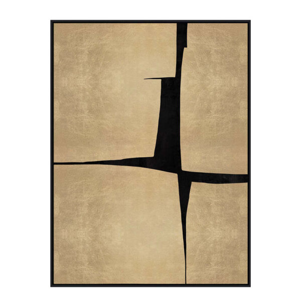 ATTRACTION ΠΙΝΑΚΑΣ ΔΙΑΚΟΣΜΗΣΗΣ 90x120x4cm ΚΑΜΒΑΣ ΧΡΥΣΟ ΜΑΥΡΟ MDF ΜΑΥΡΟ 031439 - Image 3