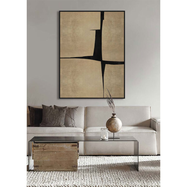 ATTRACTION ΠΙΝΑΚΑΣ ΔΙΑΚΟΣΜΗΣΗΣ 90x120x4cm ΚΑΜΒΑΣ ΧΡΥΣΟ ΜΑΥΡΟ MDF ΜΑΥΡΟ 031439 - Image 4