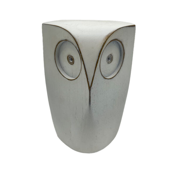 OWL L ΔΙΑΚΟΣΜΗΤΙΚΟ ΚΟΥΚΟΥΒΑΓΙΑ 7x7x14cm POLYRESIN ΛΕΥΚΟ 031471 - Image 2