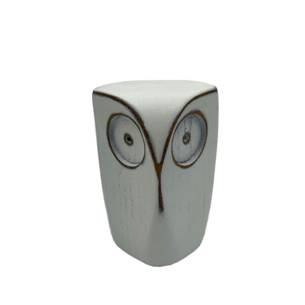 OWL S ΔΙΑΚΟΣΜΗΤΙΚΟ ΚΟΥΚΟΥΒΑΓΙΑ 7x7x9cm POLYRESIN ΛΕΥΚΟ 031472 - Image 2