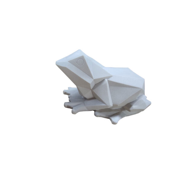 FROG A ΔΙΑΚΟΣΜΗΤΙΚΟ ΒΑΤΡΑΧΟΣ 25x16x14cm POLYRESIN ΛΕΥΚΟ 031473 - Image 2