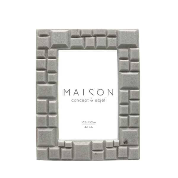 CUBIC ΚΟΡΝΙΖΑ 17x2x21cm POLYRESIN ΛΕΥΚΟ ΓΥΑΛΙ 031478 - Image 2