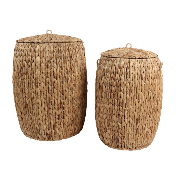 KEA ΚΑΛΑΘΙ ΜΕ ΚΑΠΑΚΙ SET 2ΤΜΧ 47x47x63cm SEAGRASS ΦΥΣΙΚΟ 031554 - Image 2