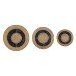 NUBIA ΔΙΑΚΟΣΜΗΤΙΚΟ ΤΟΙΧΟΥ SET 3ΤΜΧ 60x60x5cm ΜΕΤΑΛΛΟ ΜΑΥΡΟ ΦΥΣΙΚΟ ΧΑΡΤΙ 031705 - Image 2