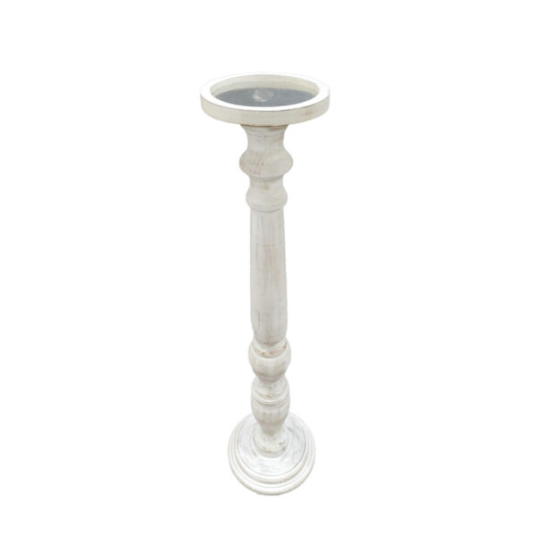 SIKINOS ΚΗΡΟΠΗΓΙΟ 20x20x82cm MDF WHITE WASHED 032019 - Image 2