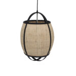NUBIA ΦΩΤΙΣΤΙΚΟ ΟΡΟΦΗΣ 33x33x47cm ΣΧΟΙΝΙ ΦΥΣΙΚΟ ΜΑΥΡΟ BAMBOO 032062 - Image 2