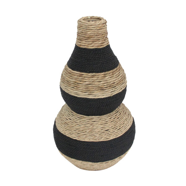 NUBIA ΒΑΖΟ 35x35x61cm ΣΧΟΙΝΙ ΦΥΣΙΚΟ ΜΑΥΡΟ PLYWOOD 032075 - Image 2