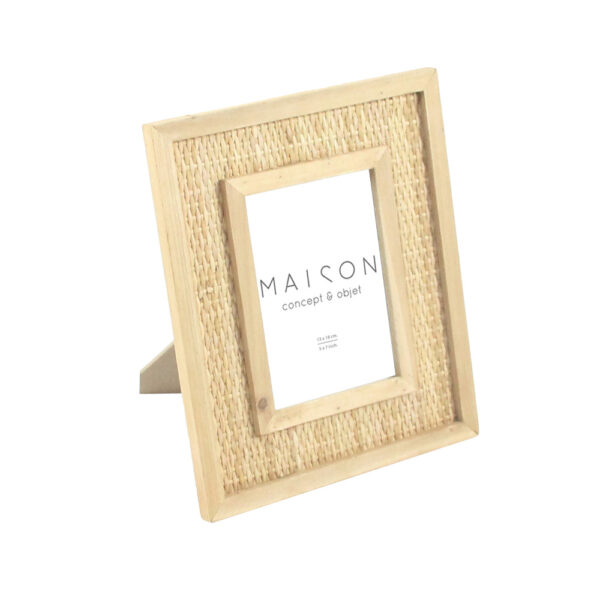 KAMIRA S ΚΟΡΝΙΖΑ 25x2x30cm RATTAN ΦΥΣΙΚΟ ΓΥΑΛΙ 032084 - Image 2