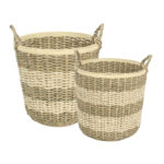 SIKINOS ΚΑΛΑΘΙ 35x35x43cm ΣΧΟΙΝΙ ΦΥΣΙΚΟ ΜΠΕΖ BAMBOO 032085 - Image 2