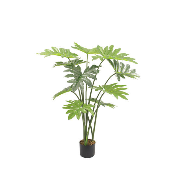 PHILODENDRON ΔΕΝΤΡΟ ΤΕΧΝΗΤΟ ΣΕ ΓΛΑΣΤΡΑ 130cm PEVA ΠΡΑΣΙΝΟ 032210 - Image 2