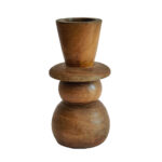 CEDAR ΒΑΖΟ 13x13x27cm ΞΥΛΟ ΚΑΦΕ 032238 - Image 3