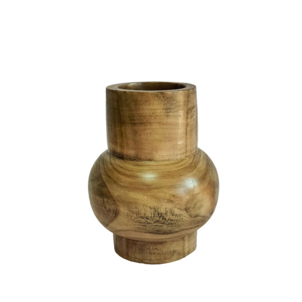 CEDAR ΒΑΖΟ 21x21x27cm ΞΥΛΟ ΚΑΦΕ 032242 - Image 2