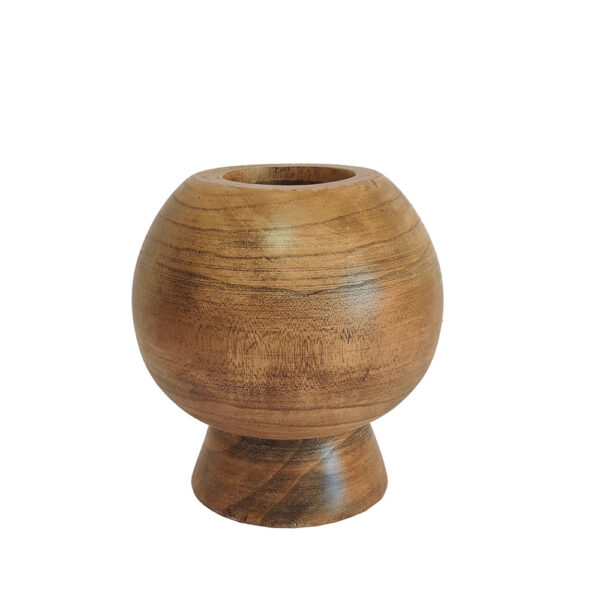 CEDAR ΒΑΖΟ 20x20x22cm ΞΥΛΟ ΚΑΦΕ 032243 - Image 2