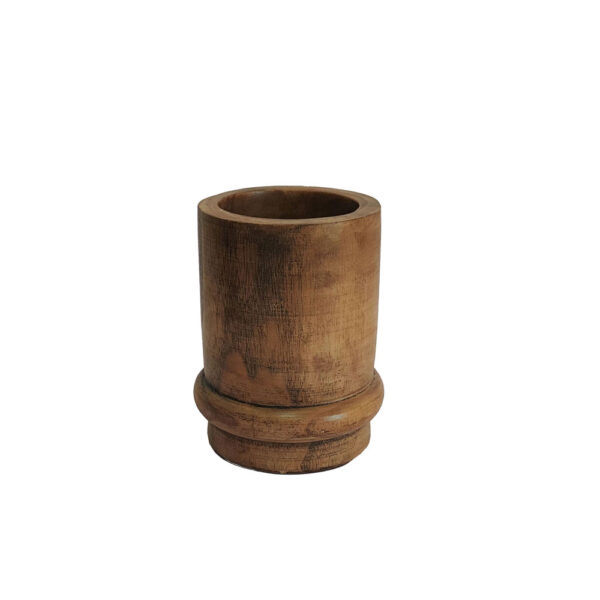 CEDAR ΒΑΖΟ 15x15x18cm ΞΥΛΟ ΚΑΦΕ 032245 - Image 2