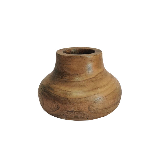 CEDAR ΒΑΖΟ 20x20x16cm ΞΥΛΟ ΚΑΦΕ 032252 - Image 2