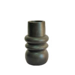 NUBIA ΒΑΖΟ 18x18x31cm ΞΥΛΟ ΜΑΥΡΟ 032266 - Image 2