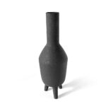 IFIGENIA ΒΑΖΟ 15x15x45cm ΚΕΡΑΜΙΚΟ ΜΑΥΡΟ 032298 - Image 2