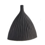 ISIDA ΒΑΖΟ 36x18x41cm ΚΕΡΑΜΙΚΟ ΜΑΥΡΟ 032306 - Image 2