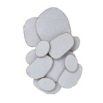PEBBLES ΔΙΑΚΟΣΜΗΤΙΚΟ ΤΟΙΧΟΥ 63x7x97cm ΜΕΤΑΛΛΟ ΛΕΥΚΟ ΓΚΡΙ ΧΡΥΣΟ 032339 - Image 2