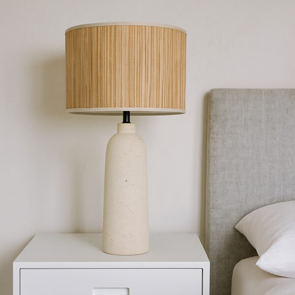 ZED ΦΩΤΙΣΤΙΚΟ ΕΠΙΤΡΑΠΕΖΙΟ 15x15x65cm ΚΕΡΑΜΙΚΟ ΜΠΕΖ BAMBOO ΦΥΣΙΚΟ 032355 - Image 2