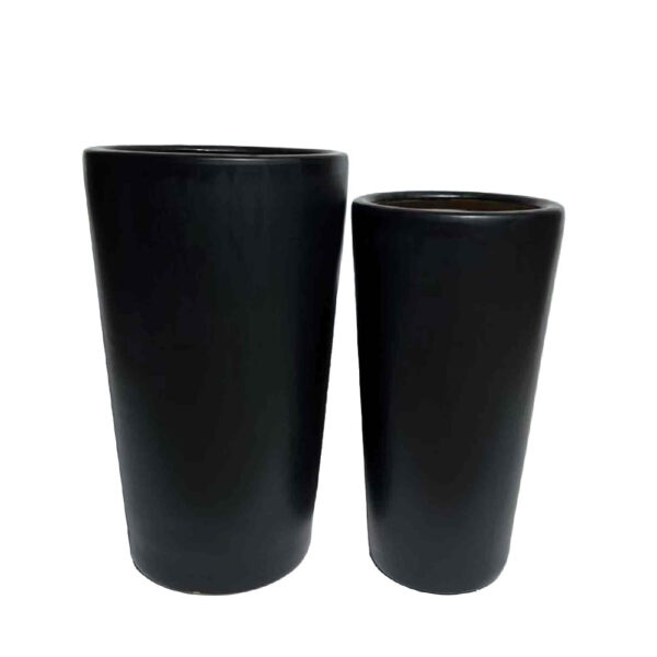 ONYX ΓΛΑΣΤΡΑ ΣΕΤ 2ΤΜΧ 32x32x53cm ΚΕΡΑΜΙΚΟ ΜΑΥΡΟ 032472 - Image 3