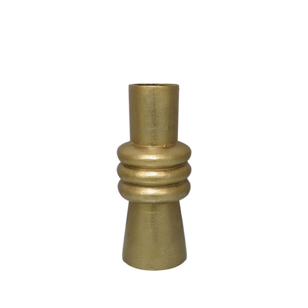 ARTIOM ΒΑΖΟ 14x14x33cm ΑΛΟΥΜΙΝΙΟ ΧΡΥΣΟ 032481 - Image 2