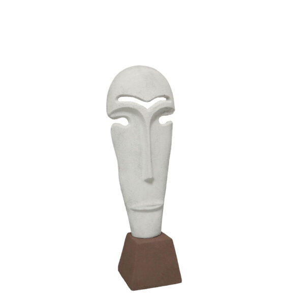 NATHEN ΔΙΑΚΟΣΜΗΤΙΚΗ ΦΙΓΟΥΡΑ 13x10x39cm ΑΛΟΥΜΙΝΙΟ ΛΕΥΚΟ ΜΠΕΖ 032523 - Image 2