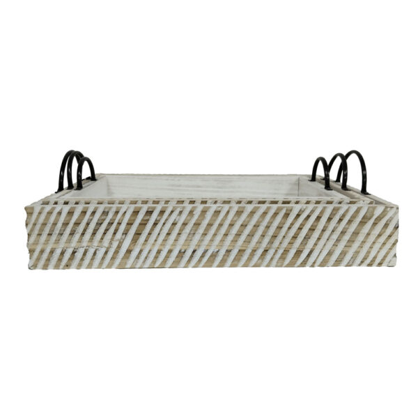 SENGO ΔΙΣΚΟΣ SET 3ΤΜΧ 60x40x10cm ΞΥΛΟ ΦΥΣΙΚΟ ΛΕΥΚΟ 032584 - Image 2